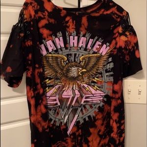 Bleached Van Halen t shirt